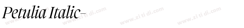 Petulia Italic字体转换